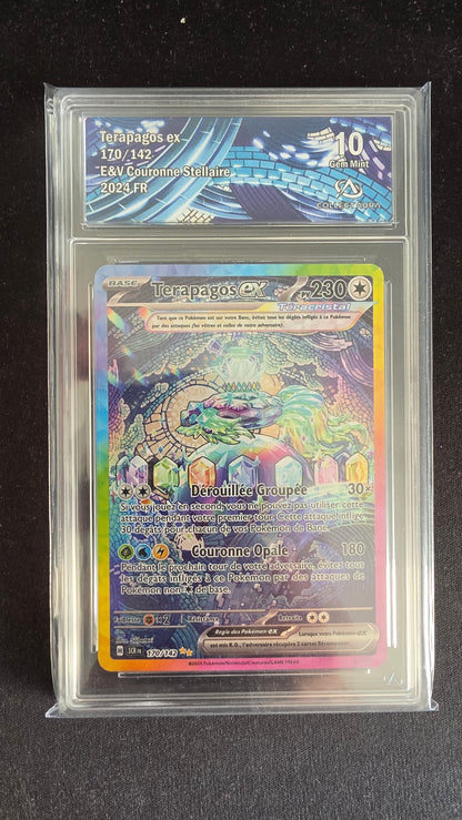 Carte Pokémon Gradée Collect Aura Terapagos ex 10 170/142 - face