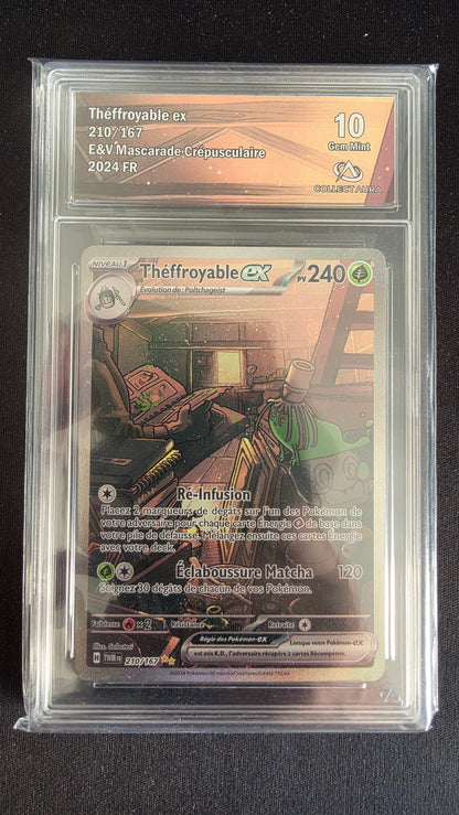 Carte Pokémon Gradée Collect Aura Théffroyable ex 10 210/167 - face