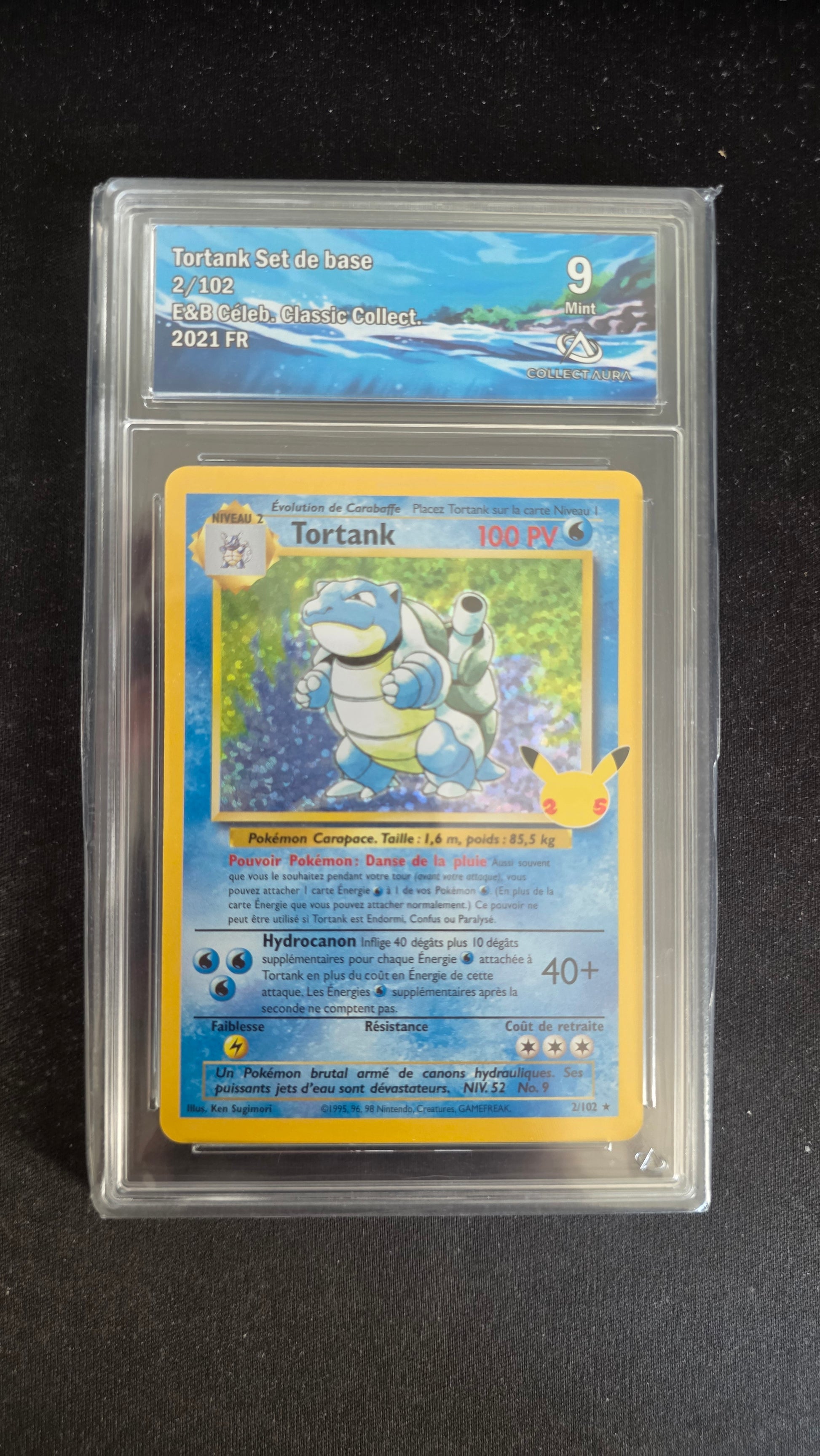 Carte Pokémon Gradée Collect Aura Tortank 9 2/102 - face