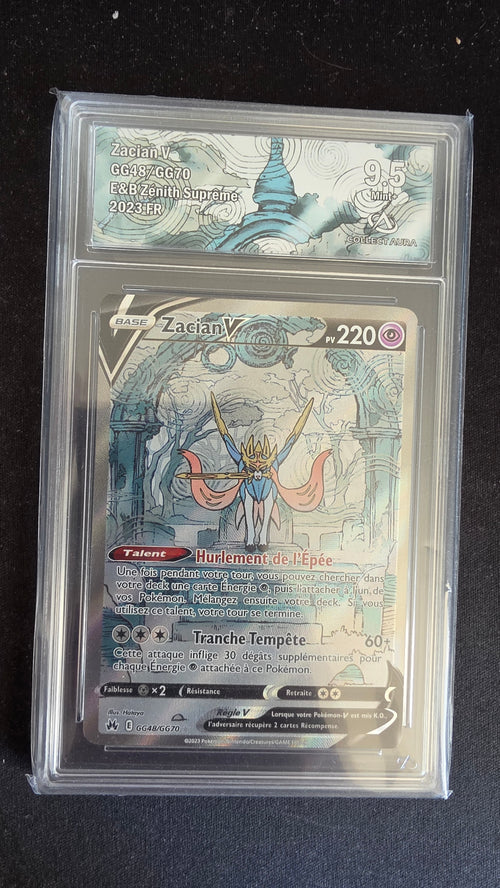 Carte Pokémon Gradée Collect Aura Zacian V 9.5 GG48/GG70 n°782453556