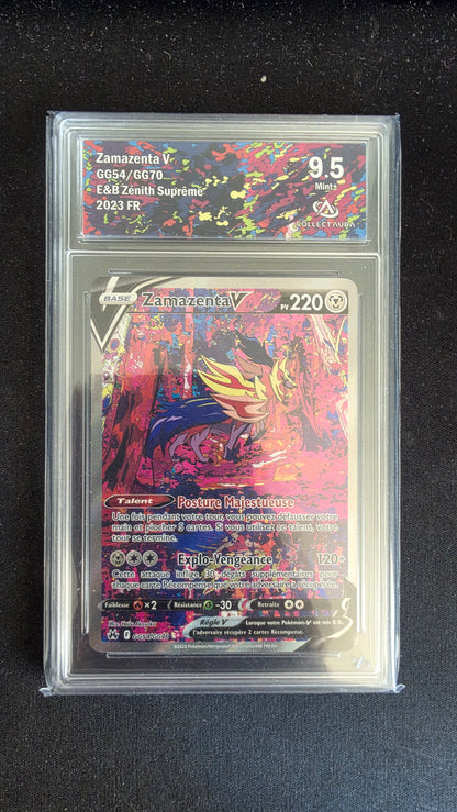 Carte Pokémon Gradée Collect Aura Zamazenta V 9.5 GG54/GG70 - face