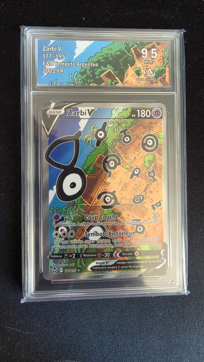 Carte Pokémon Gradée Collect Aura Zarbi V 9.5 177/195 - face