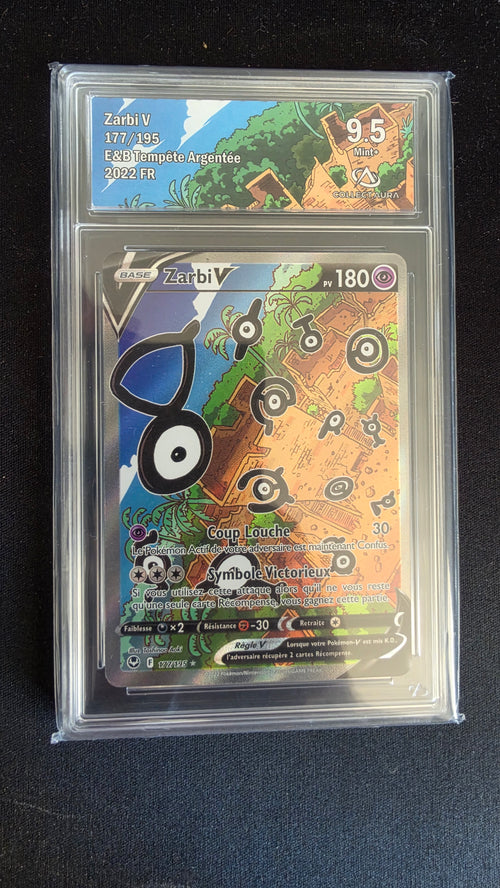 Carte Pokémon Gradée Collect Aura Zarbi V 9.5 177/195 n°717047626
