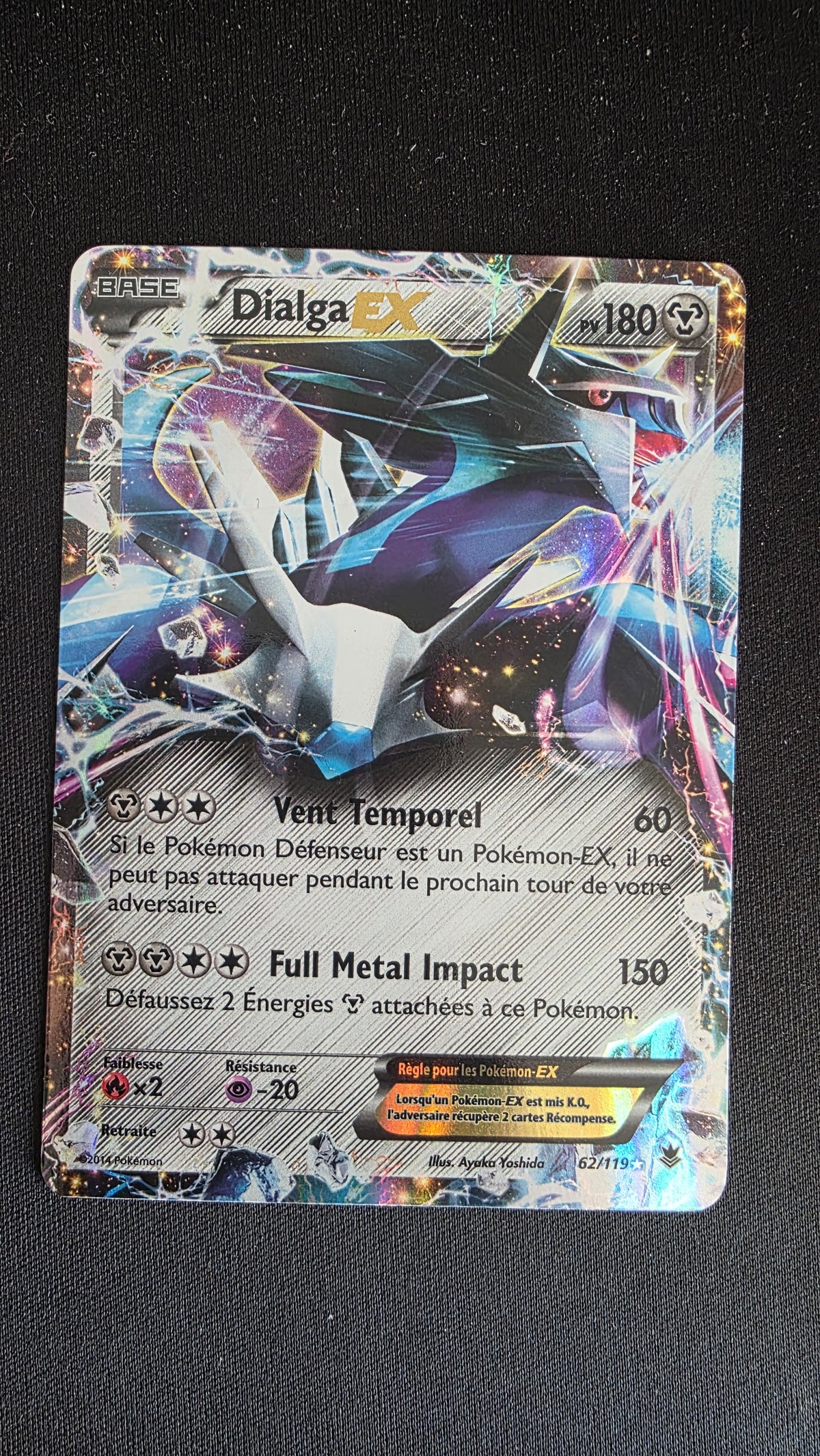 Carte Pokémon Dialga EX 62/119 - face
