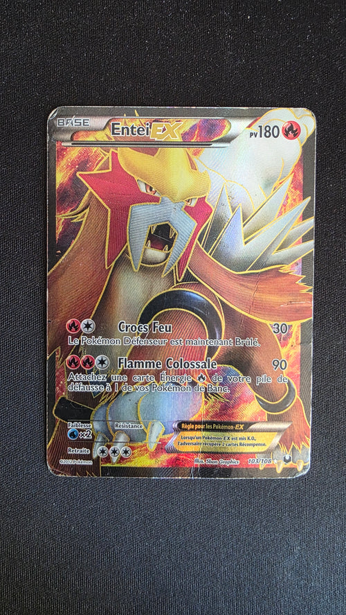Carte Pokémon Entei EX 103/108