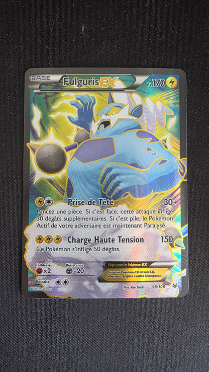Carte Pokémon Fulguris EX 98/108 - face