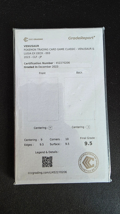 Carte Pokémon Gradée CCC Florizarre 9.5 003/032 CLF