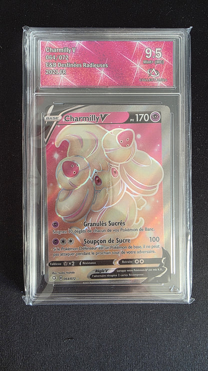 Carte Pokémon Gradée Collect Aura MISSCUT Charmilly V 9.5 064/072 - face