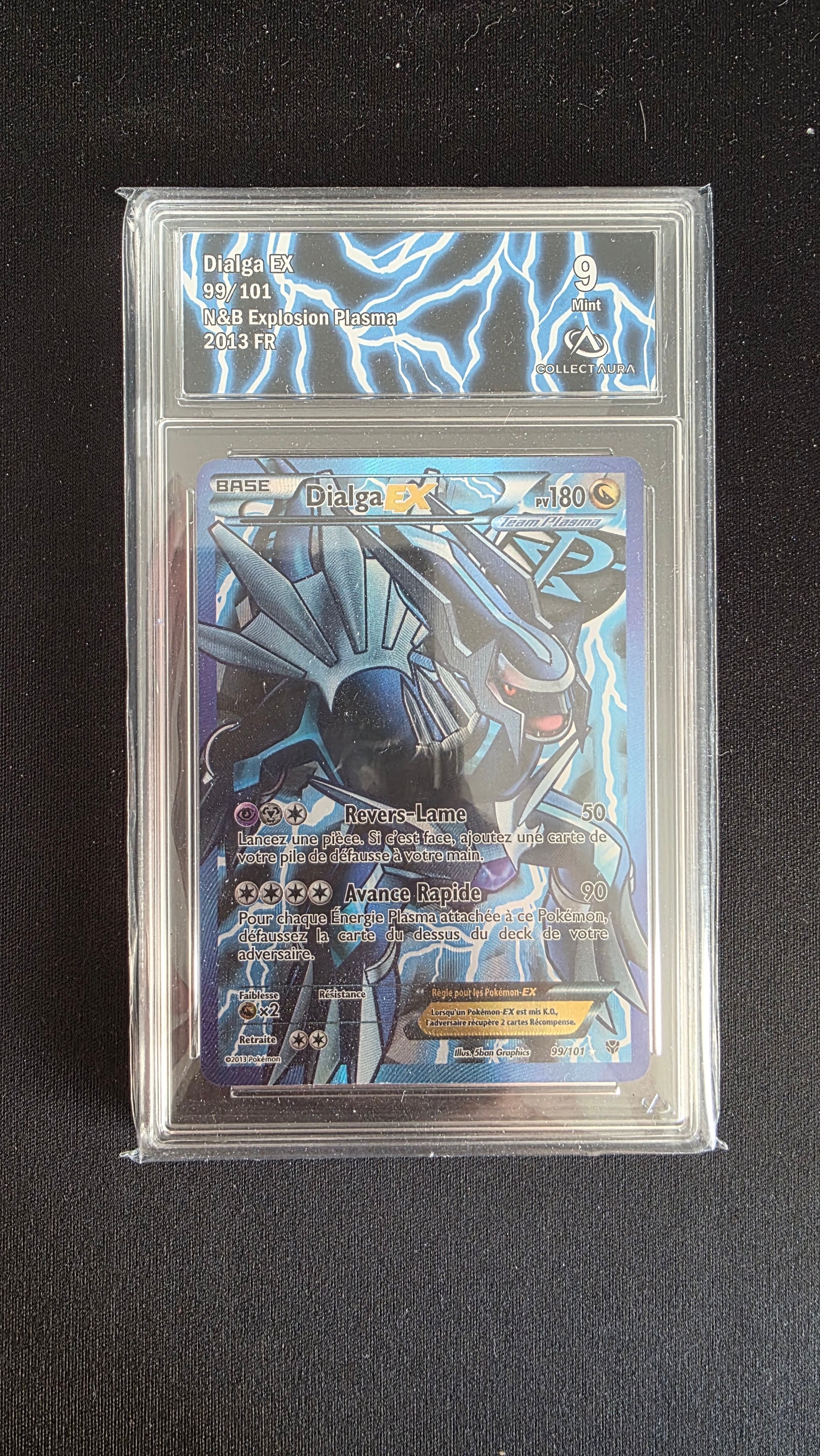 Carte Pokémon Gradée Collect Aura Dialga EX 9 99/101 - face