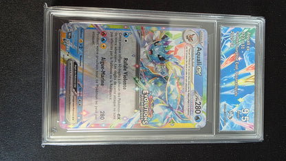 Carte Pokémon Gradée Collect Aura Aquali EX 9.5 023/131 Stamp Évolutions Prismatiques - face
