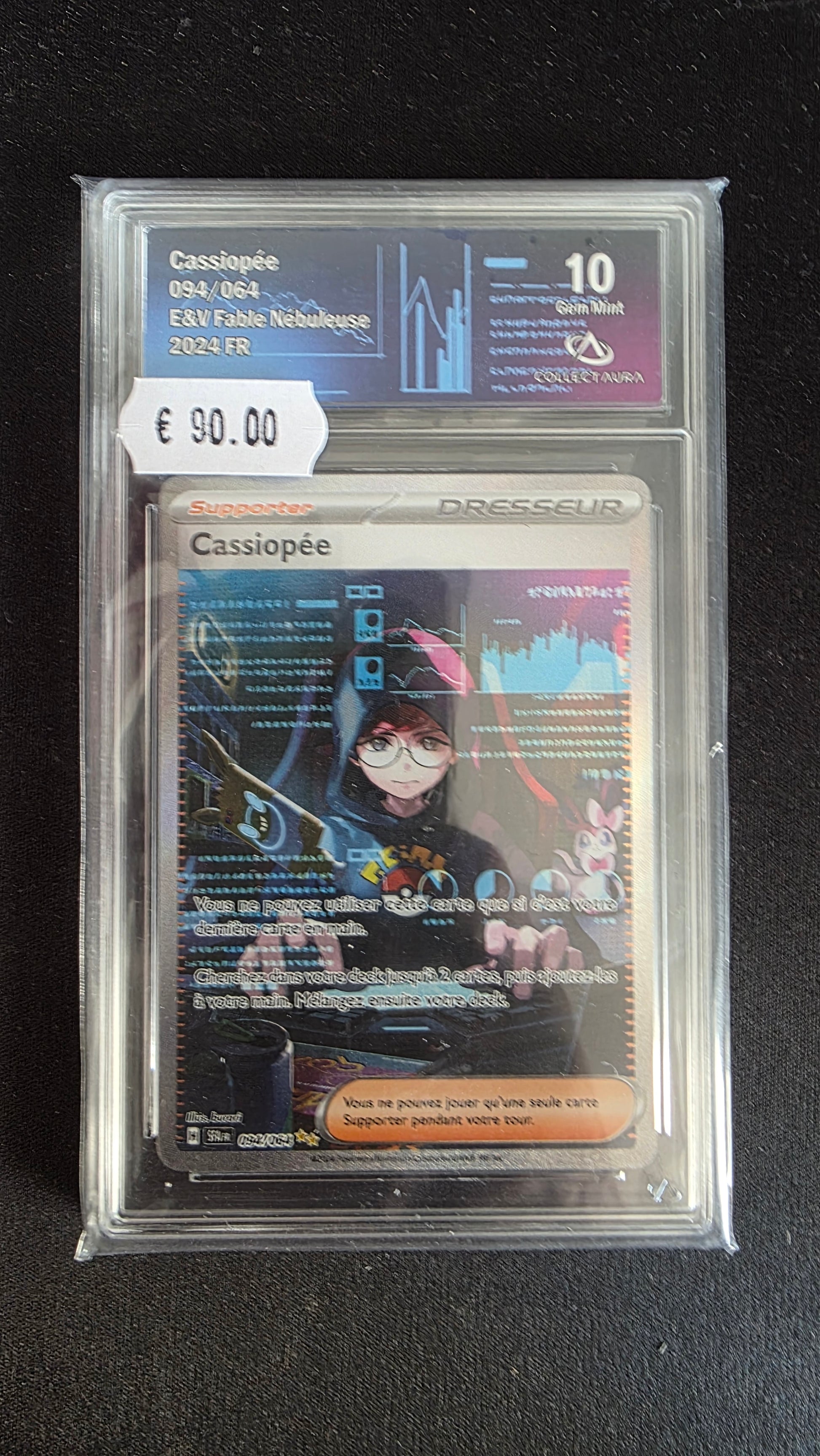 Carte Pokémon Gradée Collect Aura Cassiopée 10 094/064 - face