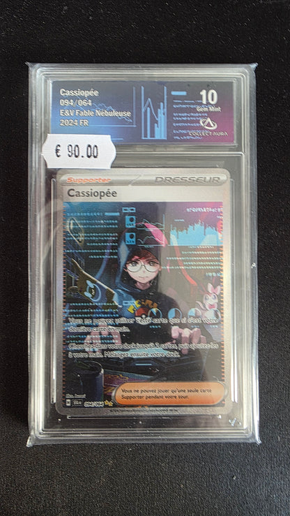 Carte Pokémon Gradée Collect Aura Cassiopée 10 094/064 - face