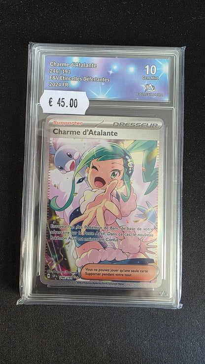 Carte Pokémon Gradée Collect Aura Charme d’Atalante 10 246/191 - face