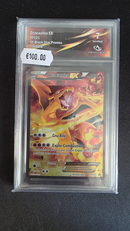 Carte Pokémon Gradée Collect Aura Dracaufeu EX 7 XY121 - face
