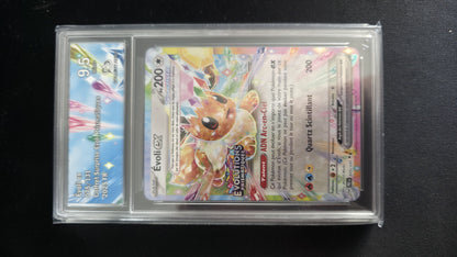 Carte Pokémon Gradée Collect Aura Évoli EX 9.5 075/131 Stamp Évolutions Prismatiques - face