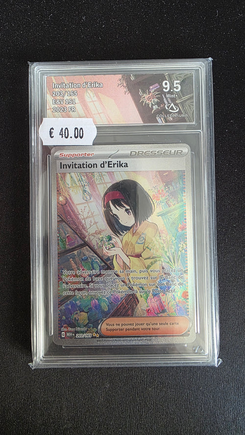 Carte Pokémon Gradée Collect Aura Invitation d’Erika 9.5 203/165