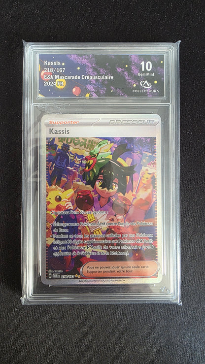 Carte Pokémon Gradée Collect Aura Kassis 10 218/167 - face