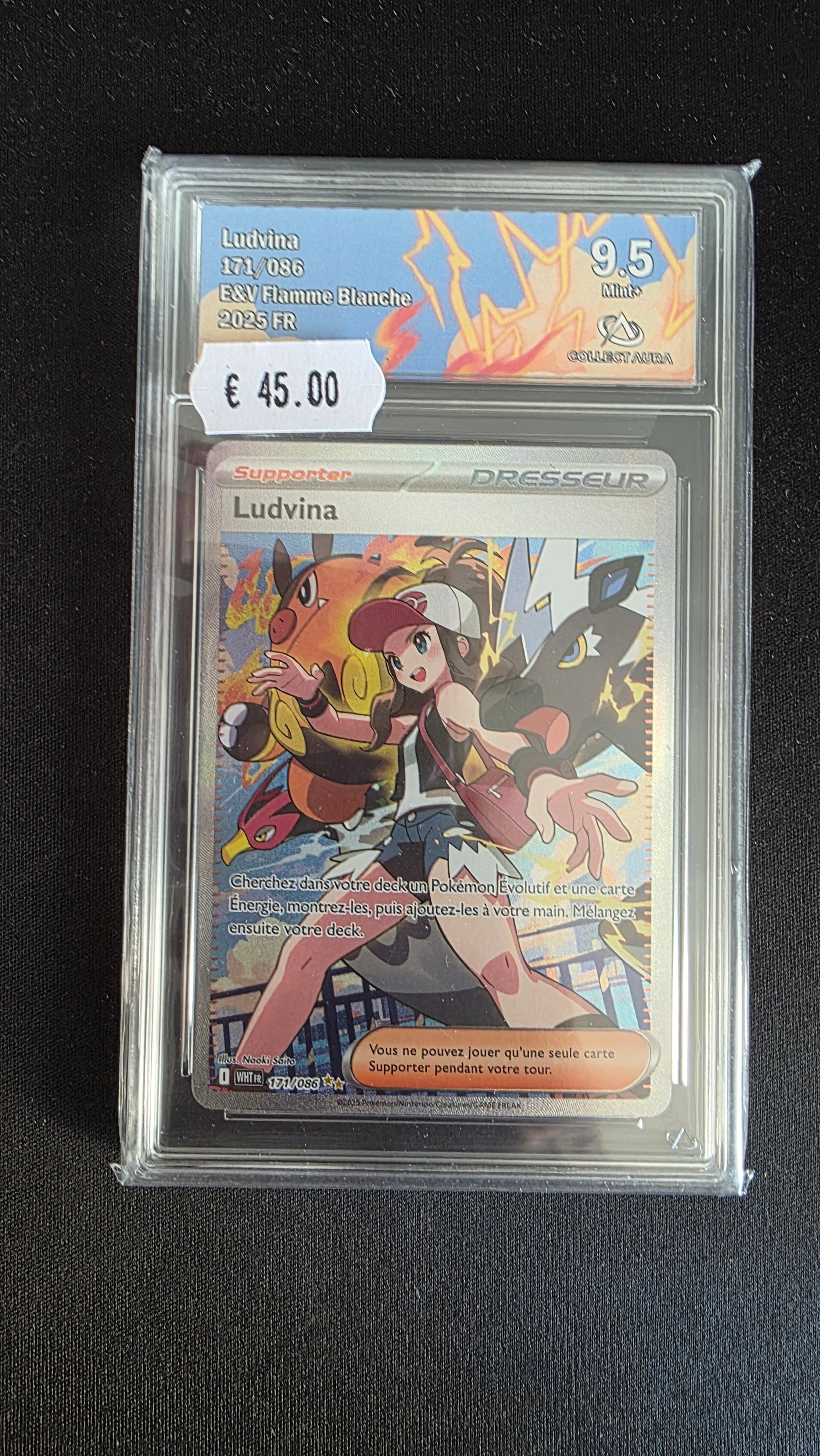 Carte Pokémon Gradée Collect Aura Ludvina 9.5 171/086 - face