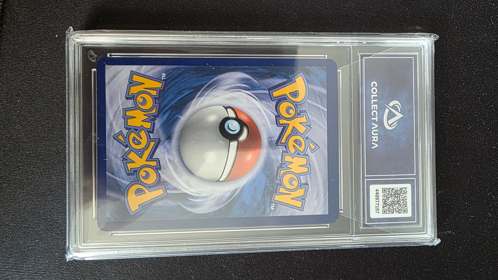 Carte Pokémon Gradée Collect Aura Pyroli EX 9.5 014/131 Stamp Évolutions Prismatiques - arrière