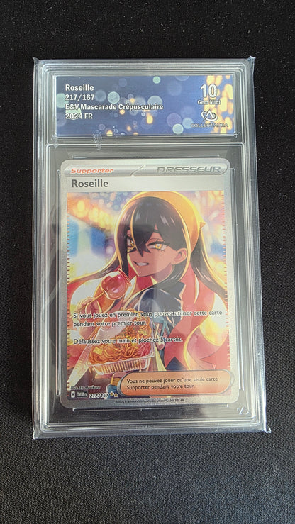 Carte Pokémon Gradée Collect Aura Roseille 10 217/167 - face