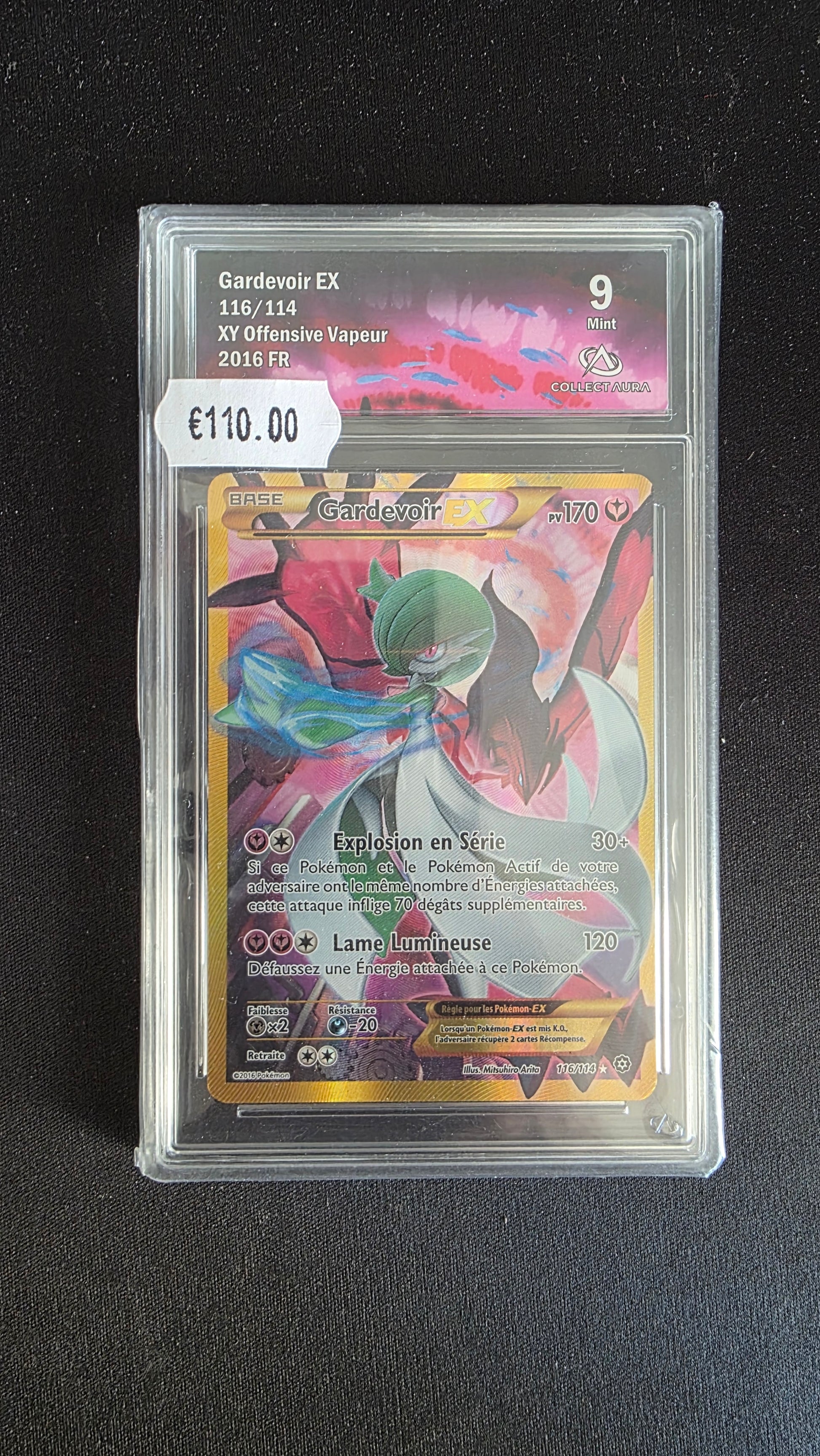 Carte Pokémon Gradée Collect Aura Vocation EX 9 115/114 - face