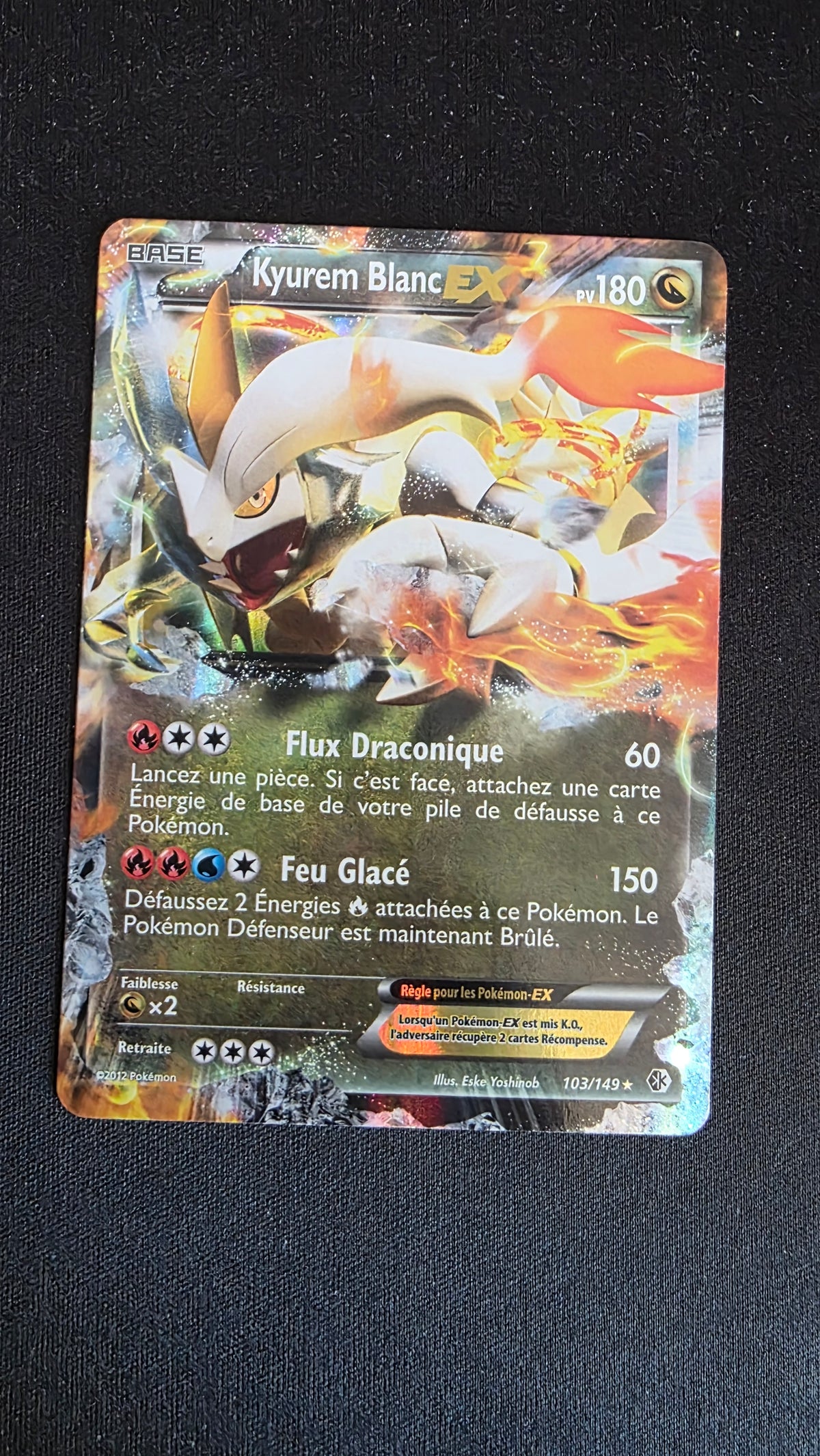 Carte Pokémon Kyurem Blanc EX 103/149 - face