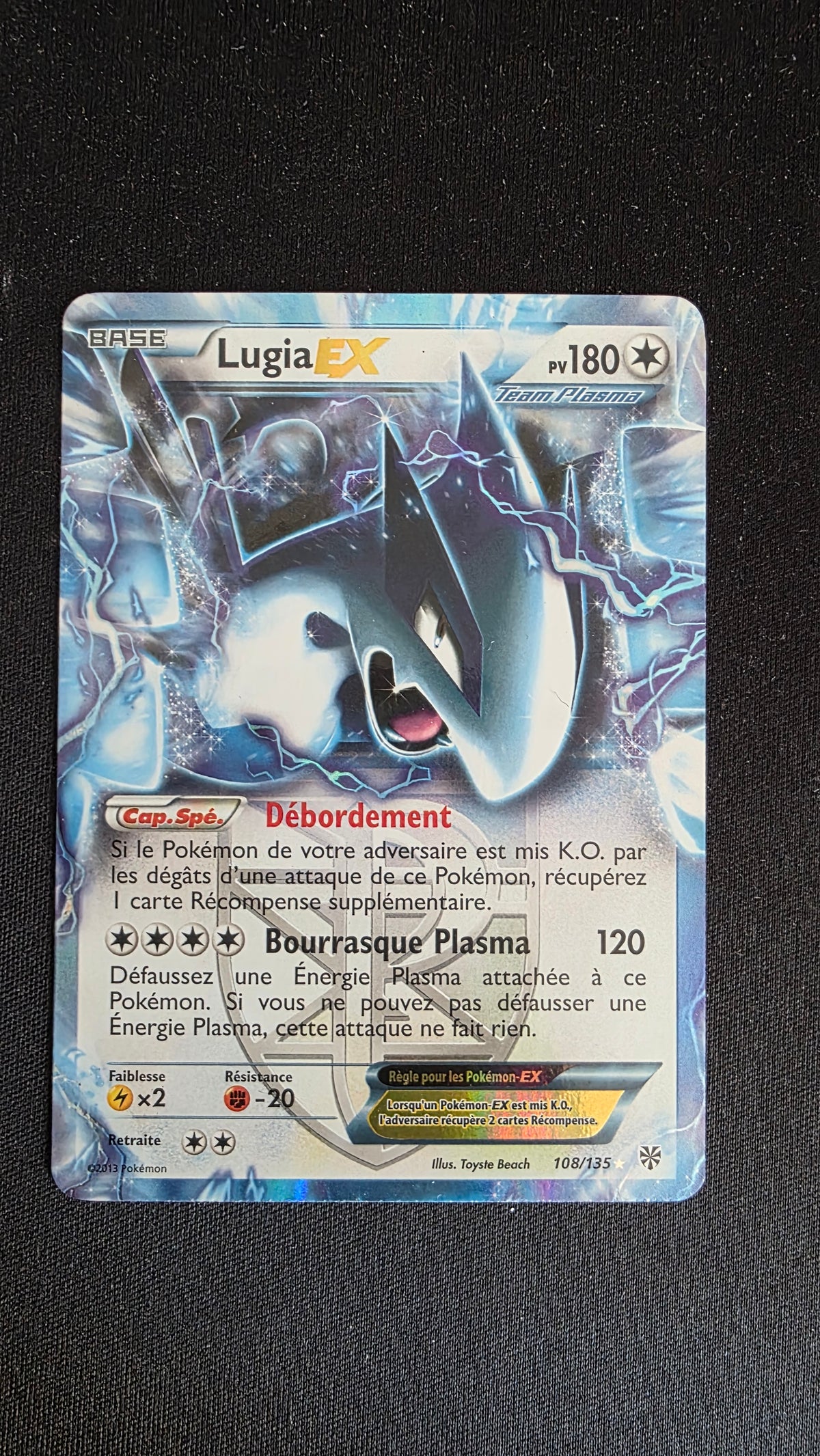 Carte Pokémon Lugia EX 108/135 - face