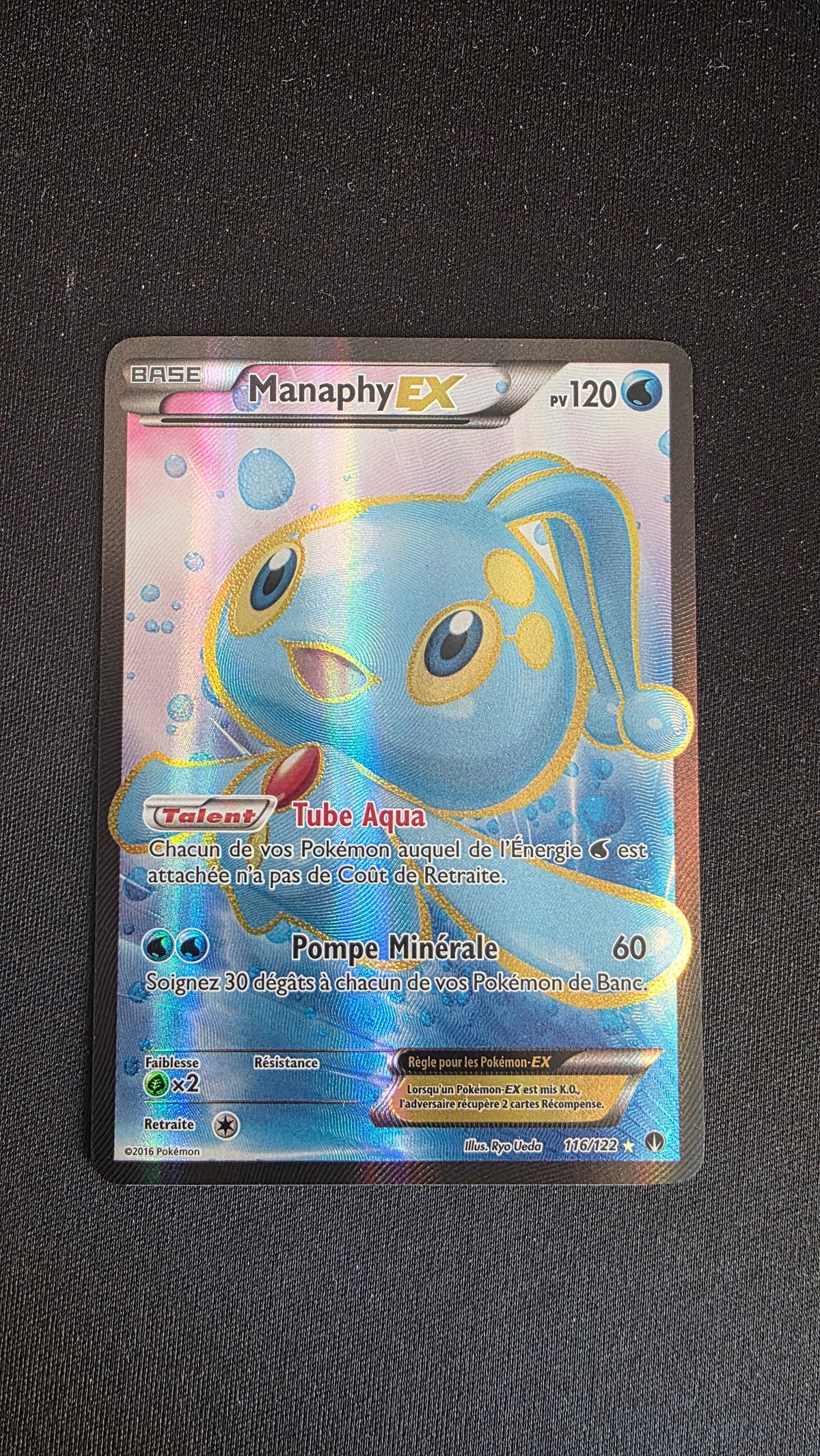 Carte Pokémon Manaphy EX 116/122 - face