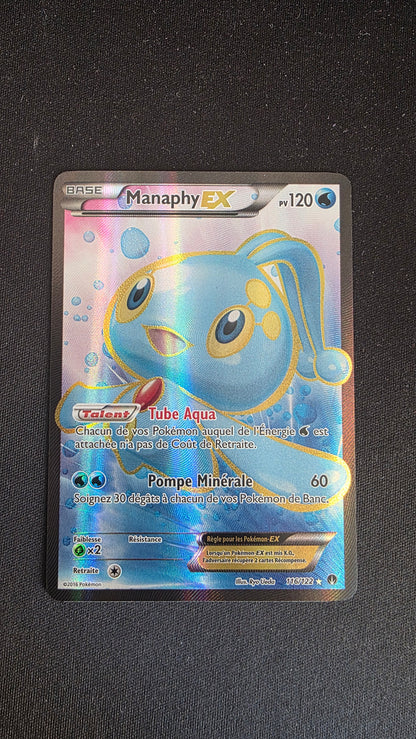 Carte Pokémon Manaphy EX 116/122 - face