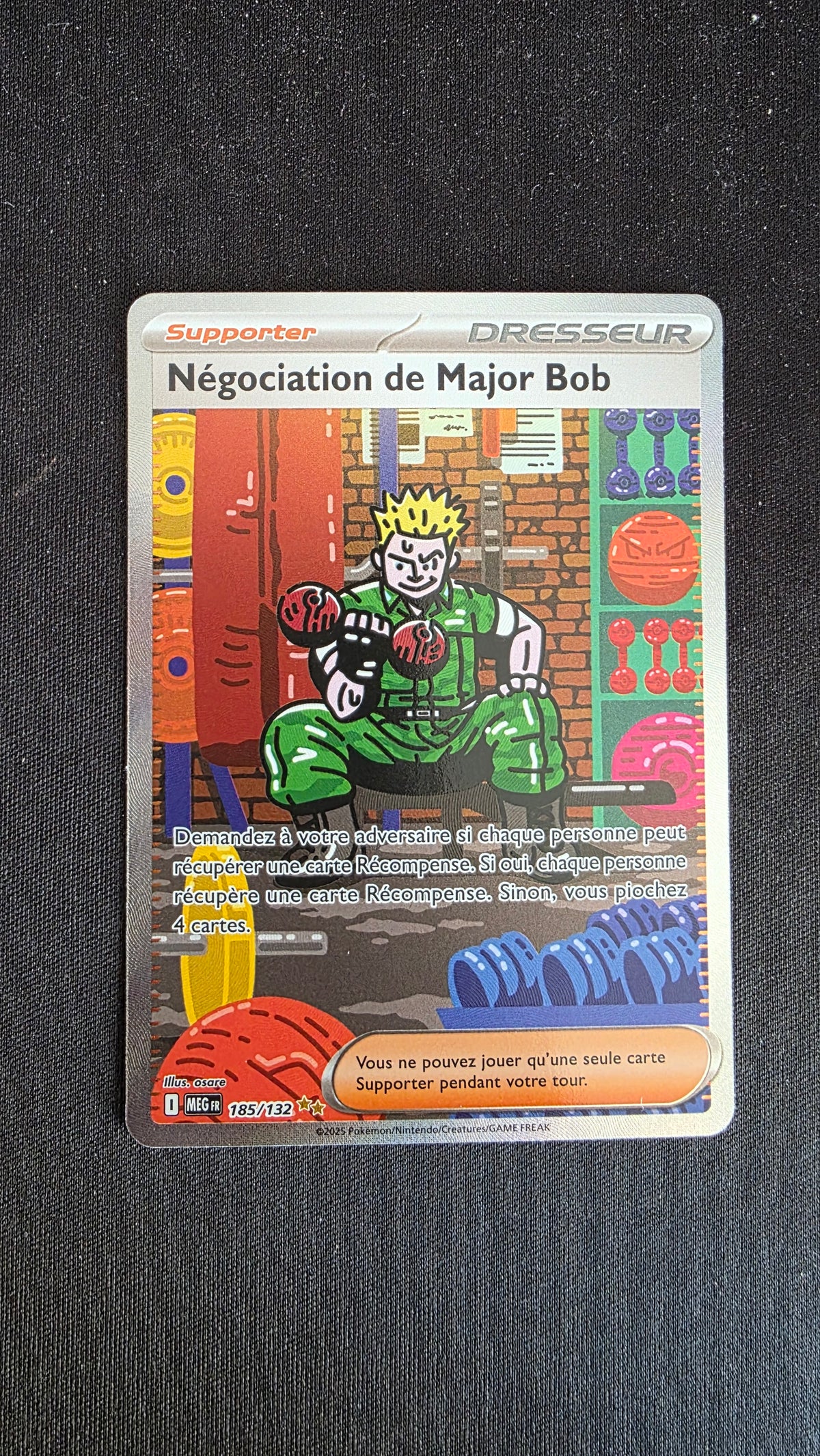 Carte Pokémon Négociation de Major Bob 185/132 - face