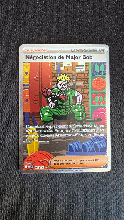 Carte Pokémon Négociation de Major Bob 185/132 - face