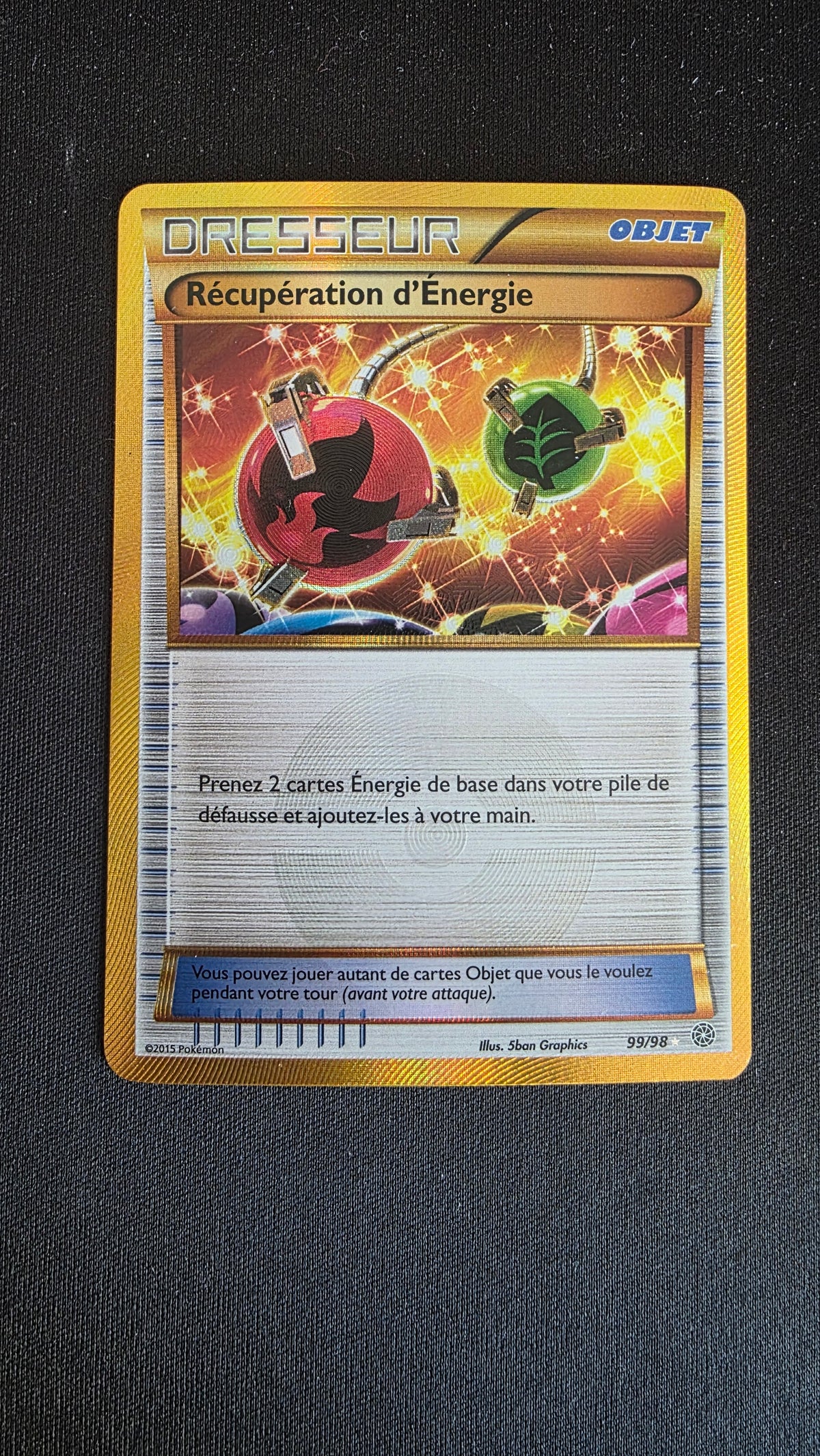 Carte Pokémon Récupération d’Énergie 99/98 - face