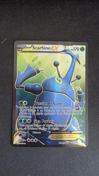 Carte Pokémon Scarhino EX 105/111 - face
