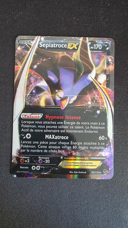 Carte Pokémon Sepiatroce EX 58/119 - face