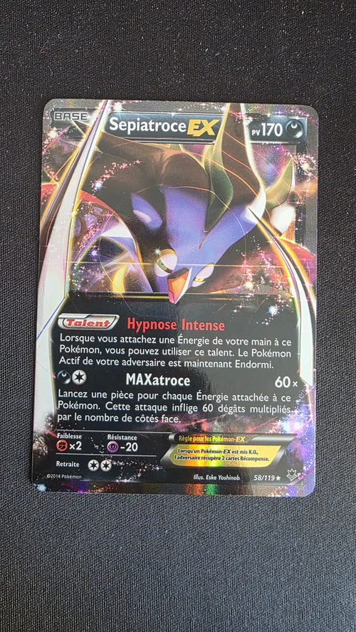 Carte Pokémon Sepiatroce EX 58/119
