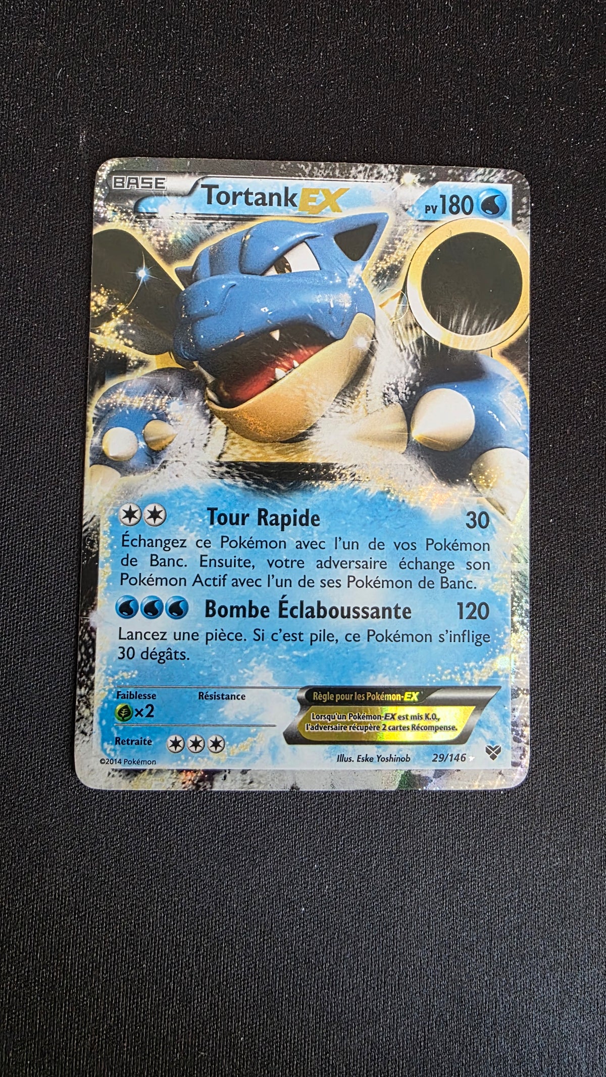 Carte Pokémon Tortank EX 29/146 - face