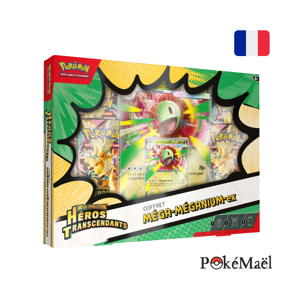 (précommande) Coffret Pokémon Méga-Évolution Héros Transcendants ME2.5 Méga-Méganium-ex [FR]