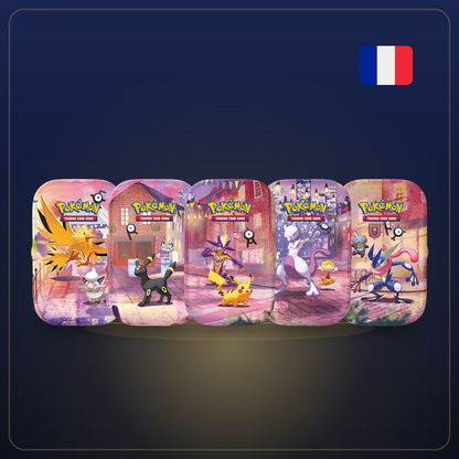 Display Mini Tin Nuit Pokémon 30e Anniversaire — les 5 mini tins