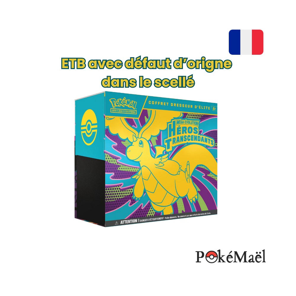 [précommande] ETB / Coffret Dresseur d’Élite – Héros Transcendants ME2.5 (FR) SCELLÉ AVEC DÉFAUT D'ORIGINE DANS LE SCELLÉ
