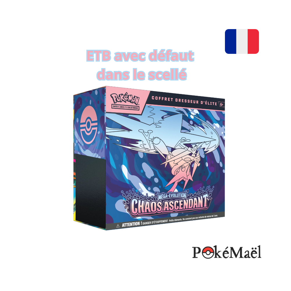 [précommande] ETB / Coffret Dresseur d’Élite Pokémon Chaos Ascendant ME4 AVEC DÉFAUT DANS LE SCELLÉ (FR)