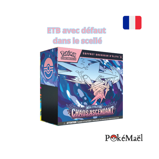 [précommande] ETB / Coffret Dresseur d’Élite Pokémon Chaos Ascendant ME4 AVEC DÉFAUT DANS LE SCELLÉ (FR)