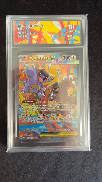 Carte Pokémon Gradée Collect Aura Méga-Kangoureux ex 10 182/132 - face