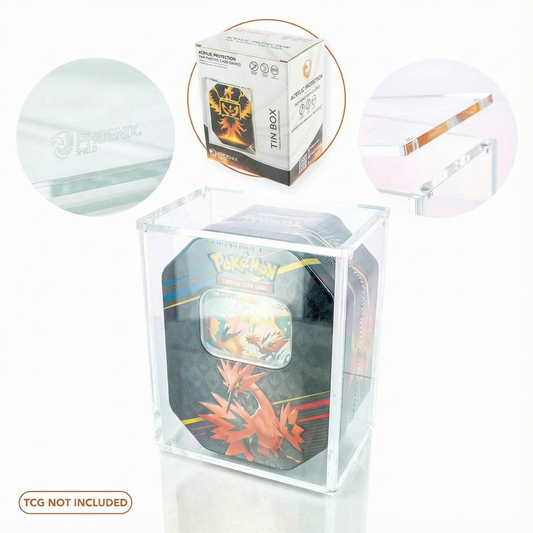Phoenix Shield – Acrylic Case Magnétique pour Pokébox (Tin)
