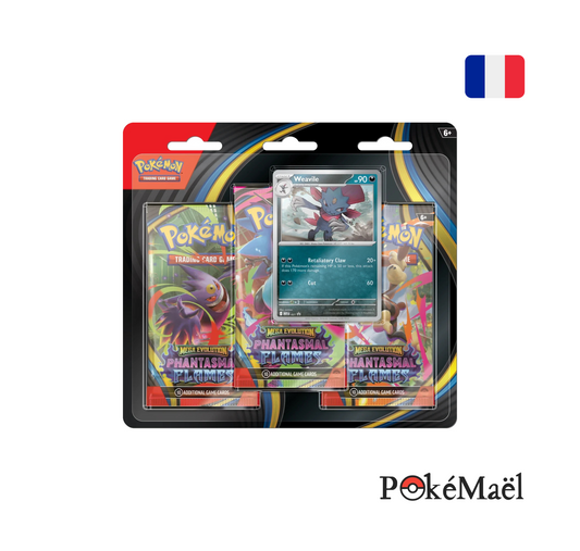 [précommande] Tripack Pokémon Flammes Fantasmagoriques ME2 (FR)