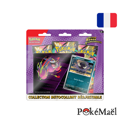 [précommande] Tripack Pokémon Héros Transcendants ME2.5 avec autocollant réutilisable – Salamèche ou Fantominus (FR)