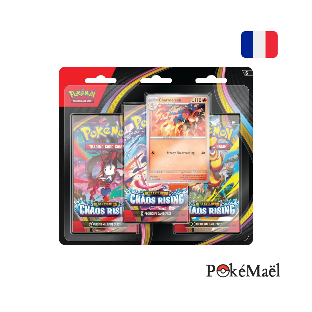 [précommande] Tripack Pokémon Chaos Ascendant ME4 (FR)