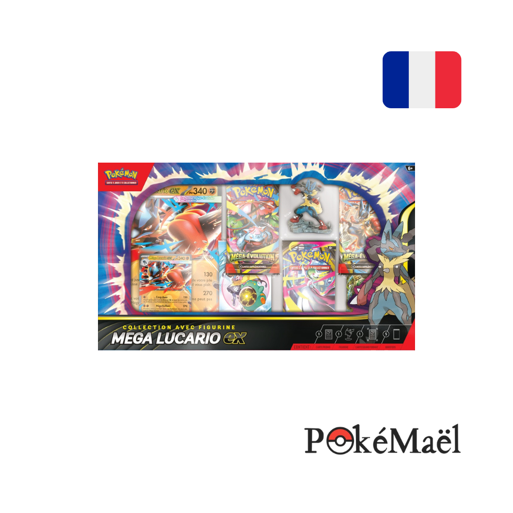 Coffret Pokémon  Méga-Lucario-ex avec figurine (FR)