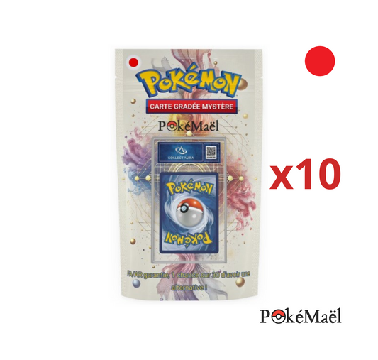 Lot de 10 Carte Gradée Pokémon Mystère Japonaise